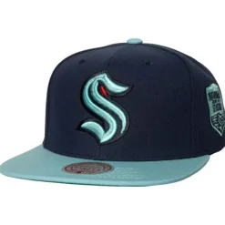Headwear Mitchell & Ness -2 Tone Side Patch Snapback Seattle Kraken