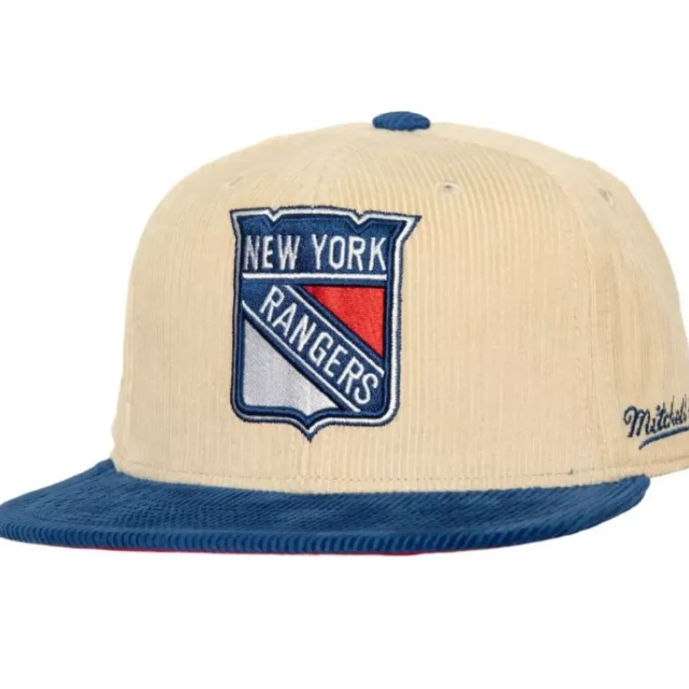Headwear Mitchell & Ness -2 Tone Team Cord Fitted Vntg New York Rangers