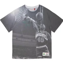 Apparel Mitchell & Ness T-Shirts & Tops-Above The Rim Sublimated Ss Tee Seattle Supersonics Shawn Kemp