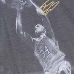 Apparel Mitchell & Ness T-Shirts & Tops-Above The Rim Sublimated Ss Tee Los Angeles Lakers Shaquille O'Neal