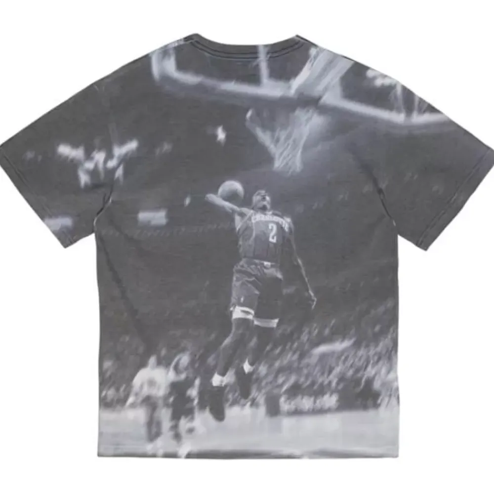 Apparel Mitchell & Ness T-Shirts & Tops-Above The Rim Sublimated Ss Tee Charlotte Hornets Larry Johnson