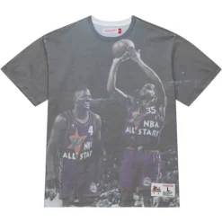 Apparel Mitchell & Ness T-Shirts & Tops-Above The Rim Sublimated S/S Tee Detroit Pistons 1995