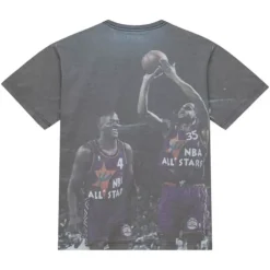 Apparel Mitchell & Ness T-Shirts & Tops-Above The Rim Sublimated S/S Tee Detroit Pistons 1995