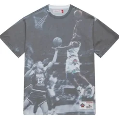 Apparel Mitchell & Ness T-Shirts & Tops-Above The Rim Sublimated S/S Tee Golden State Warriors