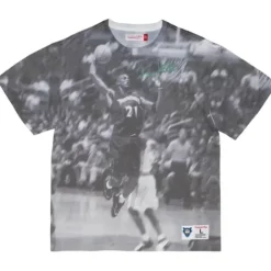 Apparel Mitchell & Ness T-Shirts & Tops-Above The Rim Sublimated Ss Tee Minnesota Timberwolves Kevin Garnett