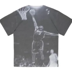 Apparel Mitchell & Ness T-Shirts & Tops-Above The Rim Sublimated Ss Tee Miami Heat Dwyane Wade