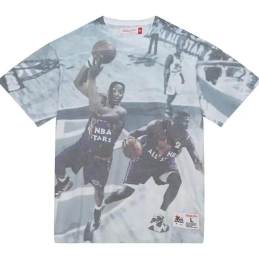 Apparel Mitchell & Ness T-Shirts & Tops-Above The Rim Sublimated S/S Tee Charlotte Hornets