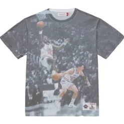 Apparel Mitchell & Ness T-Shirts & Tops-Above The Rim Sublimated S/S Tee Utah Jazz