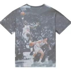 Apparel Mitchell & Ness T-Shirts & Tops-Above The Rim Sublimated S/S Tee Utah Jazz