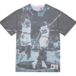 Apparel Mitchell & Ness T-Shirts & Tops-Above The Rim Sublimated S/S Tee San Antonio Spurs
