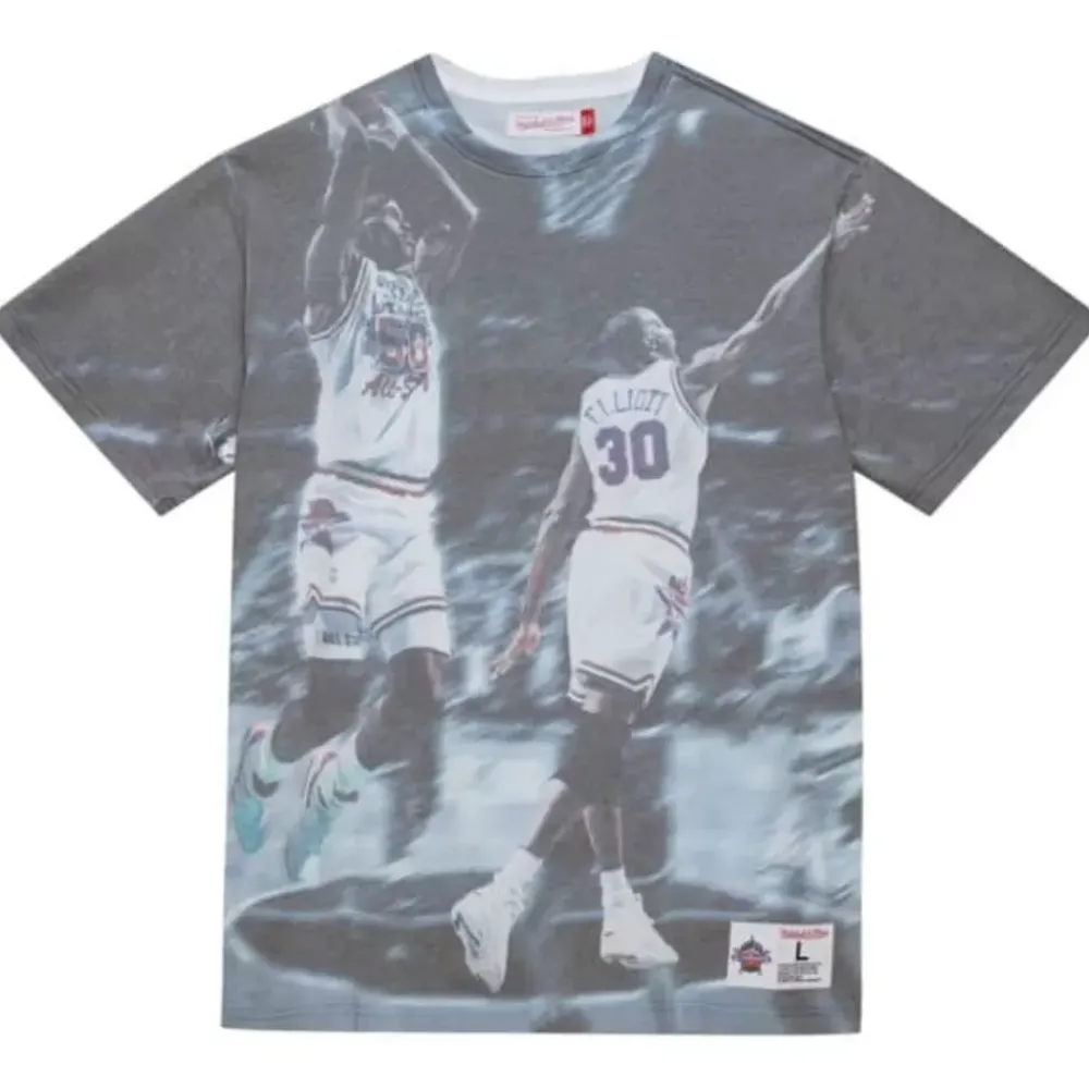 Apparel Mitchell & Ness T-Shirts & Tops-Above The Rim Sublimated S/S Tee San Antonio Spurs