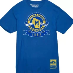 Apparel Mitchell & Ness T-Shirts & Tops-A.L. Champs Tee Milwaukee Brewers