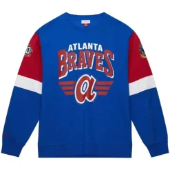 Apparel Mitchell & Ness Hoodies & Sweatshirts-All Over Crew 3.0 Atlanta Braves