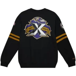 Apparel Mitchell & Ness T-Shirts & Tops-All Over Crew 2.0 Baltimore Ravens