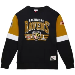 Apparel Mitchell & Ness Hoodies & Sweatshirts-All Over Crew 3.0 Baltimore Ravens