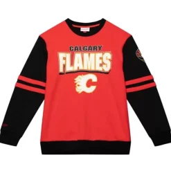 Apparel Mitchell & Ness Hoodies & Sweatshirts-All Over Crew 2.0 Calgary Flames