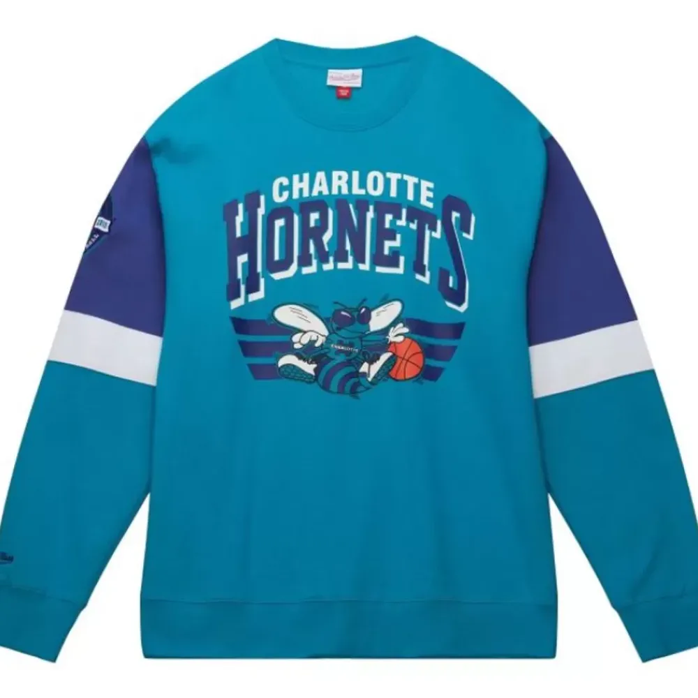 Apparel Mitchell & Ness Hoodies & Sweatshirts-All Over Crew 3.0 Charlotte Hornets