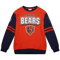 Apparel Mitchell & Ness T-Shirts & Tops-All Over Crew 2.0 Chicago Bears