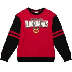 Apparel Mitchell & Ness Hoodies & Sweatshirts-All Over Crew 2.0 Chicago Blackhawks
