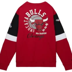 Apparel Mitchell & Ness Hoodies & Sweatshirts-All Over Crew 3.0 Chicago Bulls