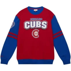 Apparel Mitchell & Ness T-Shirts & Tops-All Over Crew 2.0 Chicago Cubs