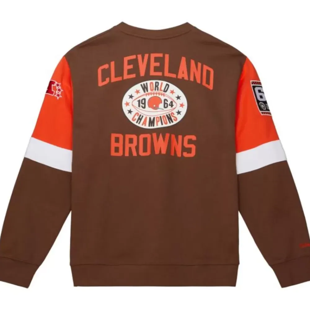 Apparel Mitchell & Ness Hoodies & Sweatshirts-All Over Crew 3.0 Cleveland Browns