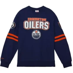 Apparel Mitchell & Ness Hoodies & Sweatshirts-All Over Crew 2.0 Edmonton Oilers