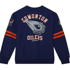 Apparel Mitchell & Ness Hoodies & Sweatshirts-All Over Crew 2.0 Edmonton Oilers