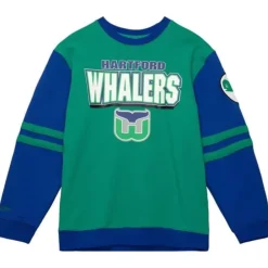 Apparel Mitchell & Ness Hoodies & Sweatshirts-All Over Crew 2.0 Hartford Whalers