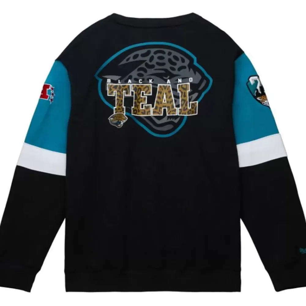 Apparel Mitchell & Ness Hoodies & Sweatshirts-All Over Crew 3.0 Jacksonville Jaguars