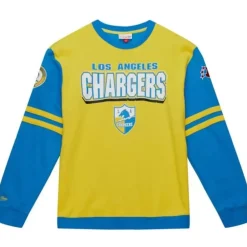 Apparel Mitchell & Ness T-Shirts & Tops-All Over Crew 2.0 Los Angeles Chargers