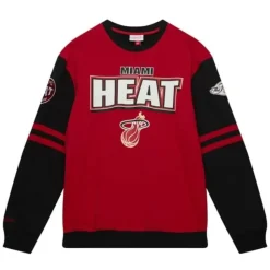 Apparel Mitchell & Ness T-Shirts & Tops-All Over Crew 2.0 Miami Heat
