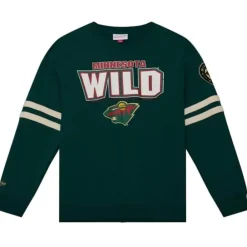 Apparel Mitchell & Ness Hoodies & Sweatshirts-All Over Crew 2.0 Minnesota Wild