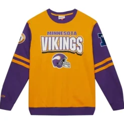 Apparel Mitchell & Ness T-Shirts & Tops-All Over Crew 2.0 Minnesota Vikings