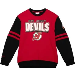 Apparel Mitchell & Ness Hoodies & Sweatshirts-All Over Crew 2.0 New Jersey Devils