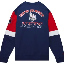 Apparel Mitchell & Ness Hoodies & Sweatshirts-All Over Crew 3.0 New Jersey Nets