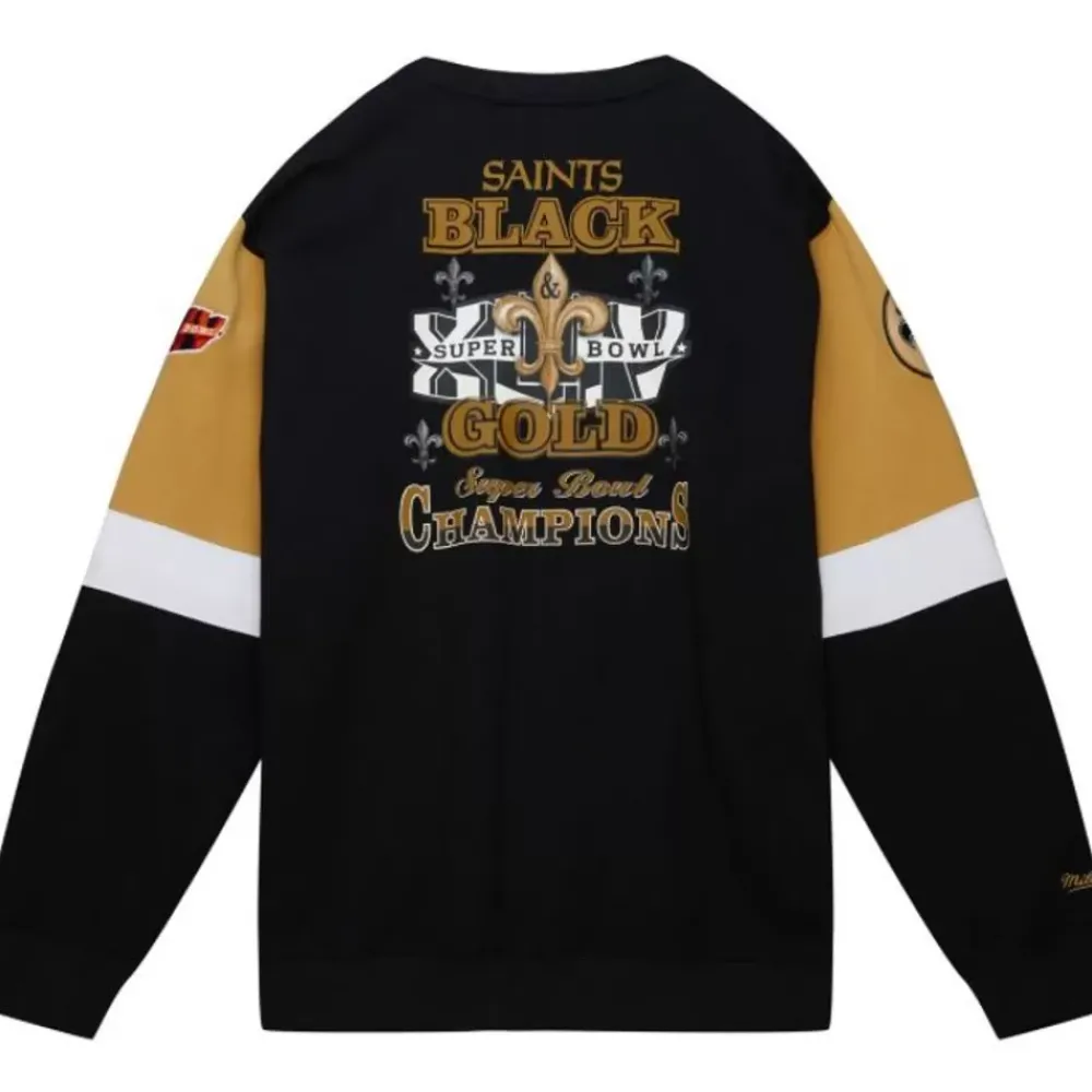Apparel Mitchell & Ness Hoodies & Sweatshirts-All Over Crew 3.0 New Orleans Saints