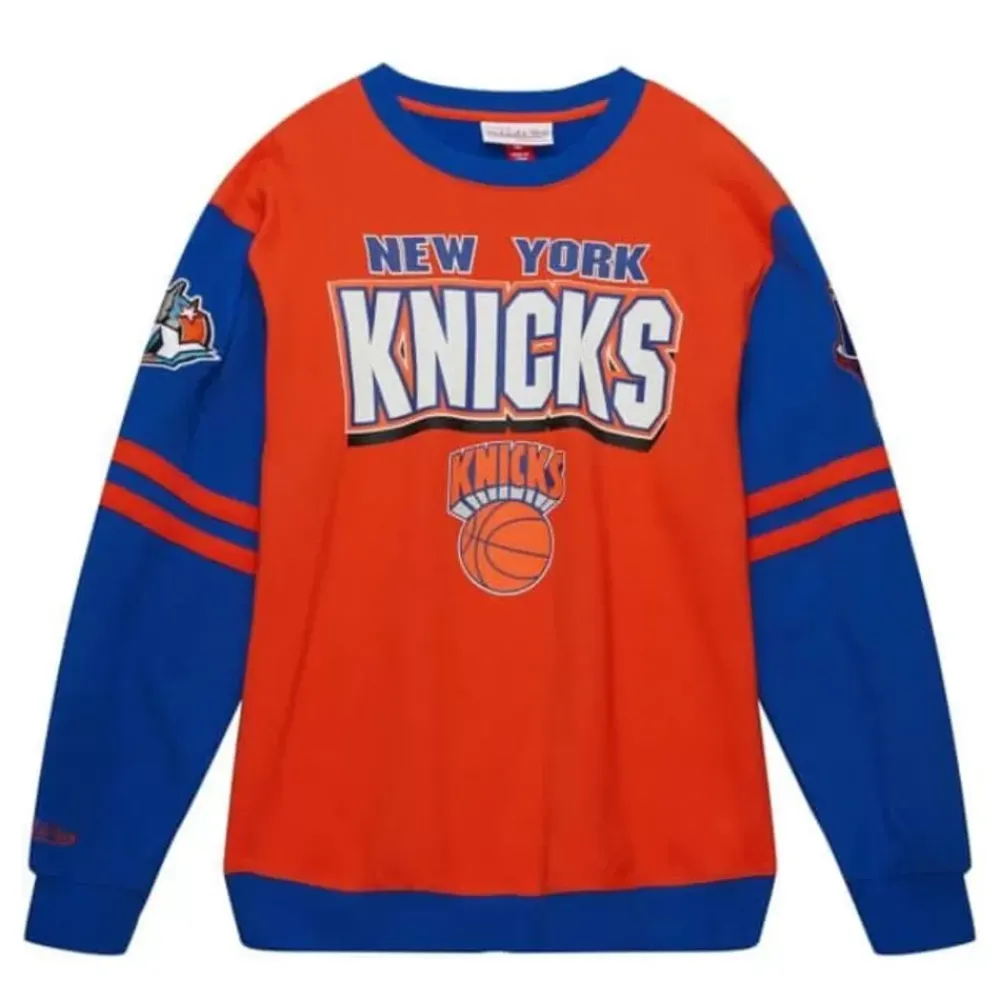 Apparel Mitchell & Ness T-Shirts & Tops-All Over Crew 2.0 New York Knicks