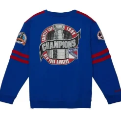 Apparel Mitchell & Ness Hoodies & Sweatshirts-All Over Crew 2.0 New York Rangers