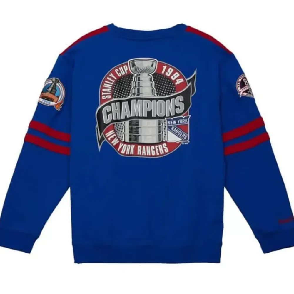 Apparel Mitchell & Ness Hoodies & Sweatshirts-All Over Crew 2.0 New York Rangers