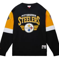 Apparel Mitchell & Ness Hoodies & Sweatshirts-All Over Crew 3.0 Pittsburgh Steelers