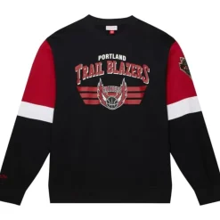 Apparel Mitchell & Ness Hoodies & Sweatshirts-All Over Crew 3.0 Portland Trail Blazers