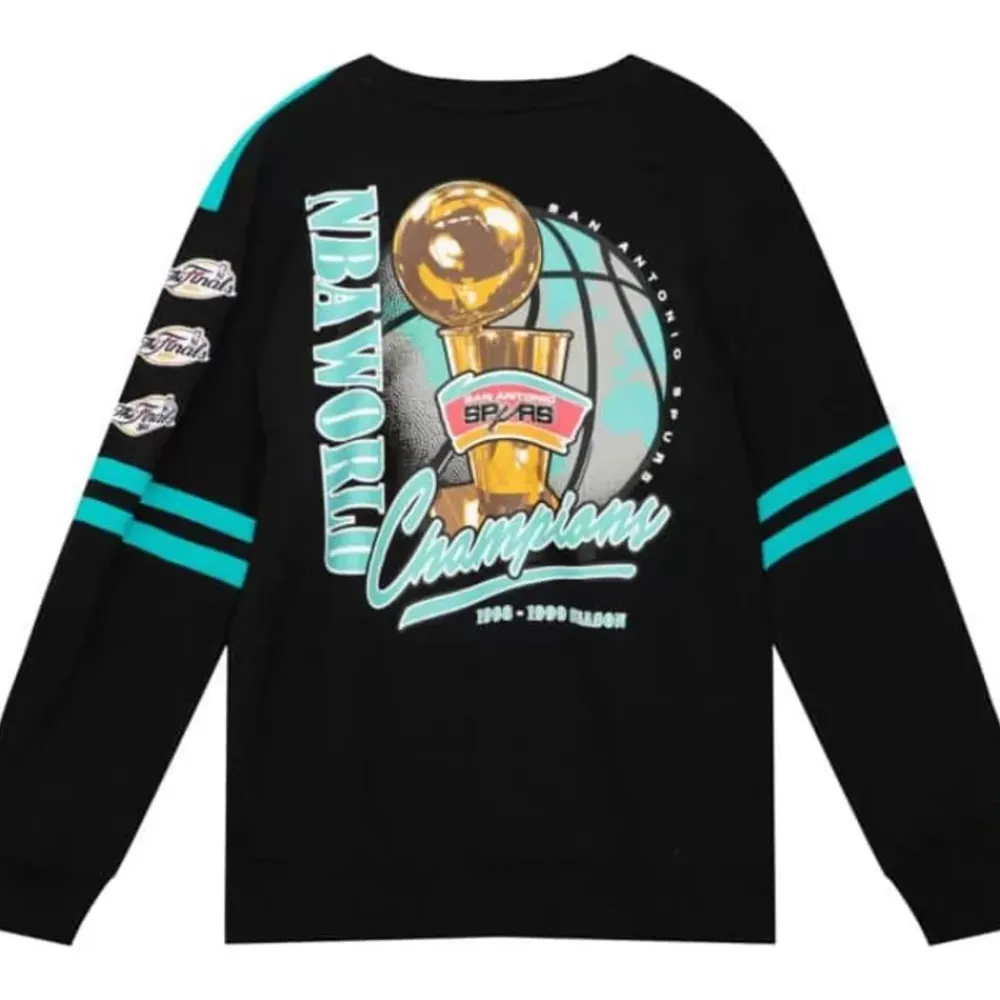 Apparel Mitchell & Ness T-Shirts & Tops-All Over Crew 2.0 San Antonio Spurs