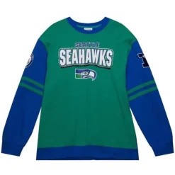 Apparel Mitchell & Ness T-Shirts & Tops-All Over Crew 2.0 Seattle Seahawks