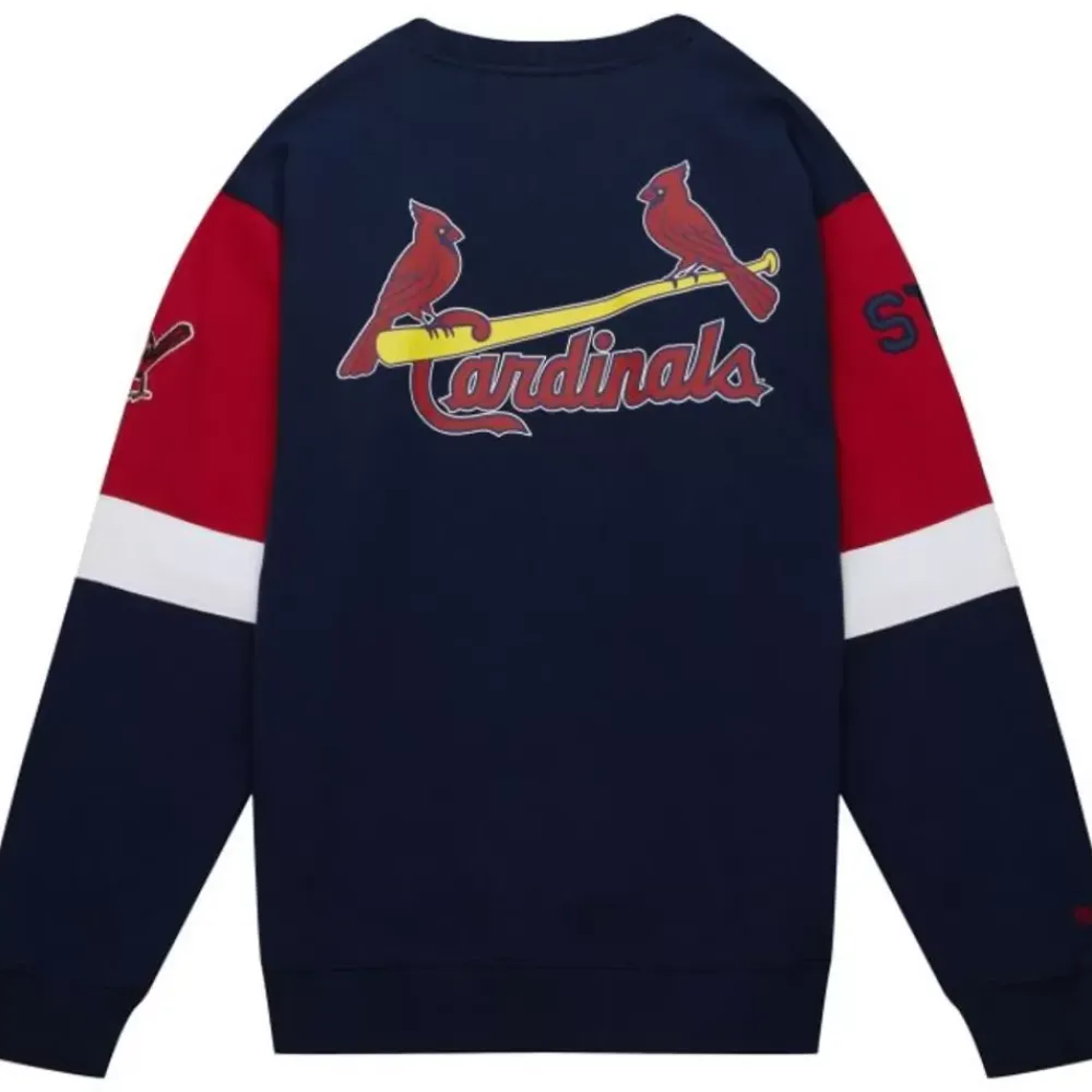 Apparel Mitchell & Ness Hoodies & Sweatshirts-All Over Crew 3.0 St. Louis Cardinals