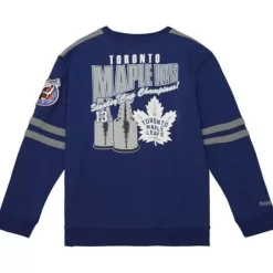 Apparel Mitchell & Ness Hoodies & Sweatshirts-All Over Crew 2.0 Toronto Maple Leafs