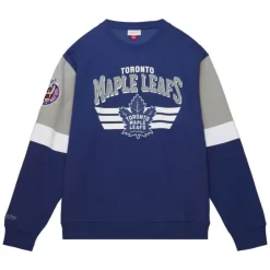Apparel Mitchell & Ness Hoodies & Sweatshirts-All Over Crew 3.0 Toronto Maple Leafs