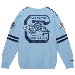 Apparel Mitchell & Ness T-Shirts & Tops-All Over Crew 2.0 University Of North Carolina