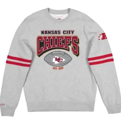 Apparel Mitchell & Ness Hoodies & Sweatshirts-All Over Print Fleece Crew Kansas City Chiefs