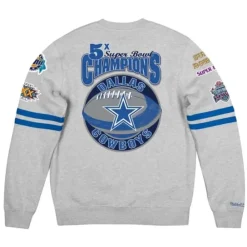 Apparel Mitchell & Ness Hoodies & Sweatshirts-All Over Print Fleece Crew Dallas Cowboys